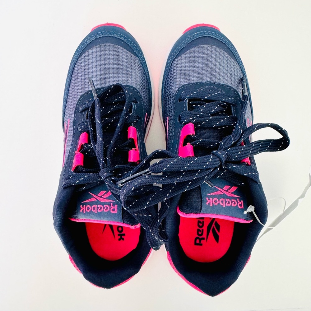 Reebok Girl pink/Navy sneakers size 12